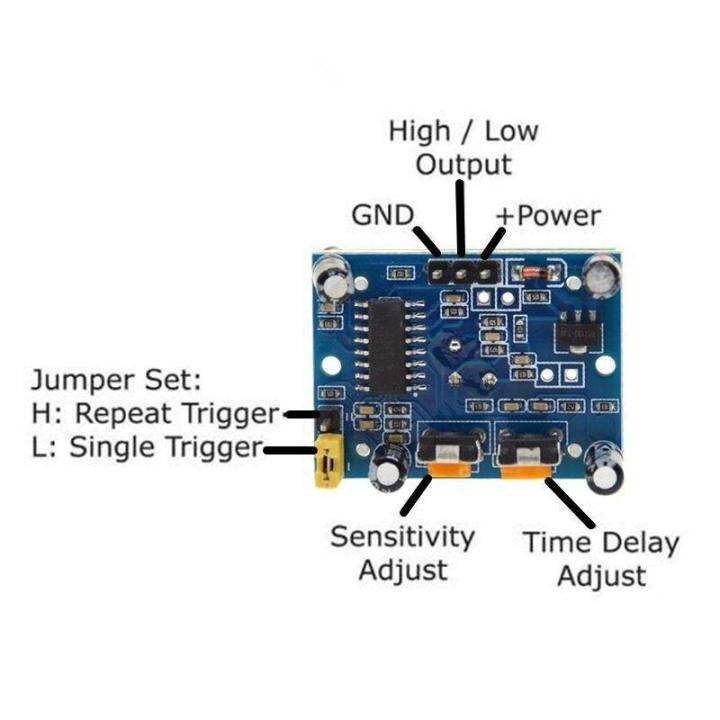 โมดูลตรวจจับความเคลื่อนไหวปี-sr501-โมดูลเซนเซอร์ตรวจจับการเคลื่อนไหวแบบอินฟราเรดปรับได้-hc-sr501สำหรับชุดคิต-diy-arduino