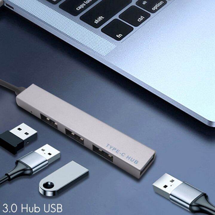 type-c-to-4-usb-hub-expander-ultra-thin-mini-portable-4-ports-including-1-usb-3-0-3-other-2-0-hub-usb-power-interface-for-mac-book-laptop-tablet-computer