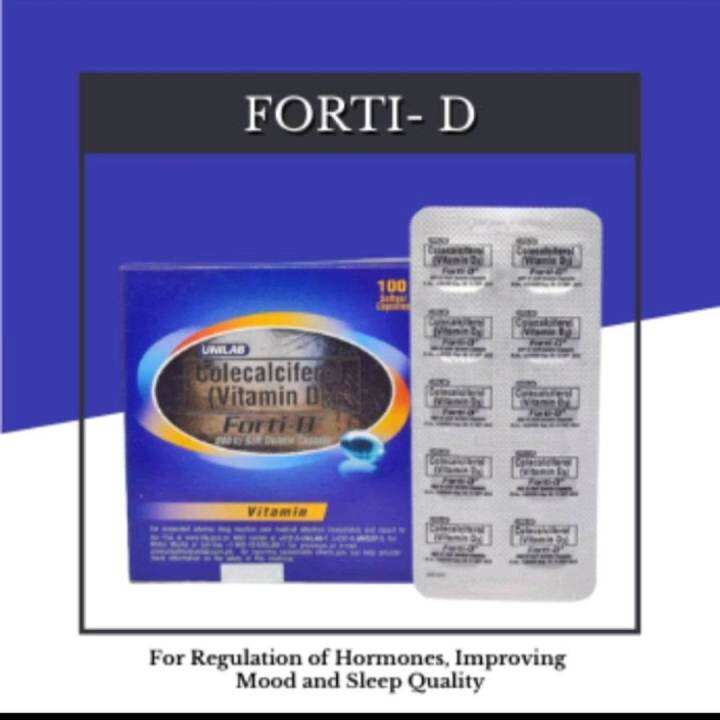 FortiD Vitamin D ( Cholecalciferol ) 800 iu 100 Sofgel Capsules