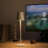 โคมไฟตั้งโต๊ะ Led Dimming Usb ชาร์จในตัว3600Mah แบตเตอรี่ Touch Night Light สำหรับห้องนอนโรงแรมร้านอาหารบาร์