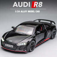 1/24 AUDI รถบัสของเล่นหล่อรุ่น Die รถ Diecast อัลลอยสำหรับรถบรรทุกจำลอง,หล่อโลหะพร้อมเสียงและน้ำหนักเบาประตูอัตโนมัติขนาดเล็กเปิดใช้งานของตกแต่งของขวัญ