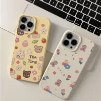 เคสสำหรับ iPhone 15 14 13 12 11 Pro Max X XR Xs Max 8 7 Plus SE 2020การ์ตูนน่ารักแบรนด์สัตว์ IMD กันกระแทกเคสโทรศัพท์ฝาครอบป้องกันนิ่มใส