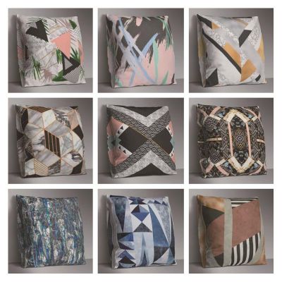 Geometric Cushions Cover Pillow Case Triangle Printed Polyester Throw Pillow Decor for Home Decoration Sofa Pillowcase