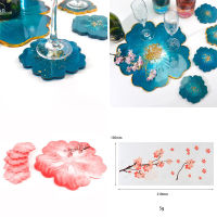 1Set Coasters Silicone Molds UV Epoxy Resin Mould Flowers Tray Cup Mat Mold For DIY Crafts Table Decoration Supplies