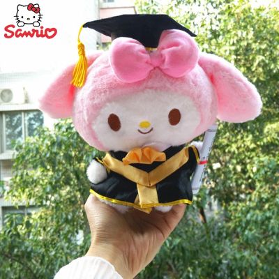 Sanrio สุนัข Cinnamoroll การ์ตูนจบการศึกษาของฉัน Kuromi Hello Kitty น่ารักหมวกตกแต่งของเล่นตุ๊กตาตุ๊กตาสำหรับเด็กของขวัญสินค้าขายดี