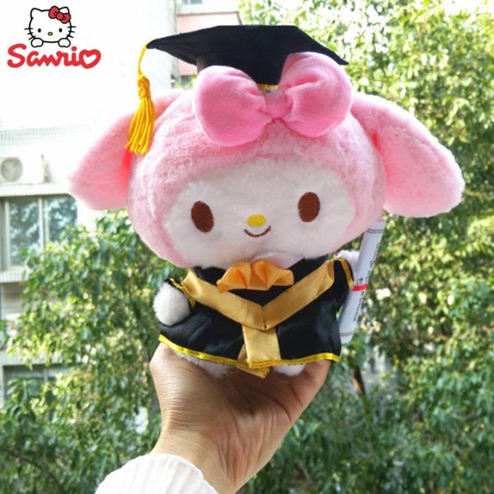 sanrio-สุนัข-cinnamoroll-การ์ตูนจบการศึกษาของฉัน-kuromi-hello-kitty-น่ารักหมวกตกแต่งของเล่นตุ๊กตาตุ๊กตาสำหรับเด็กของขวัญสินค้าขายดี