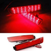 2X Red Lens Rear Bumper Reflector Lamp LED Tail Brake Light for Juke Quest Sentra FX35 265605C000