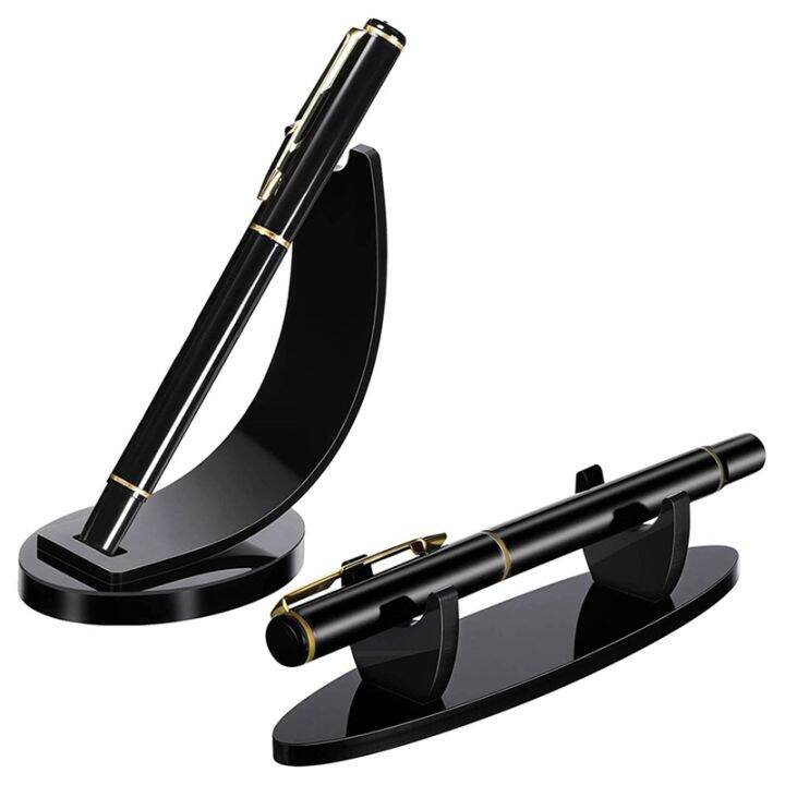 2 Pieces Acrylic Pen Holder Display Stand Pencil Display Holder Fountain Pen Ballpoint Pen