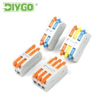 【CW】 5/10PCS Fast Compact Conductor Spring Splicing Home Docking Connector 2/3 Pin Push In Butt Terminal Block For 28 12AWG