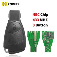 Xnrkey 3ปุ่มกุญแจรีโมทเอ็นอีซีสำหรับ Mercedes Benz B C E Ml S Clk Cl Complte ปุ่มควบคุม1996-2005 433Mhz