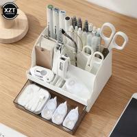 Large Capacity Desk Accessories Pen Holder With Drawer. Pencil Storage Box Desktop Organizer School Office Stationery