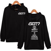 Kpop Got7 เสื้อแจ็คเก็ตกันหนาวมีฮู้ดแต่งซิปสําหรับผู้ชาย