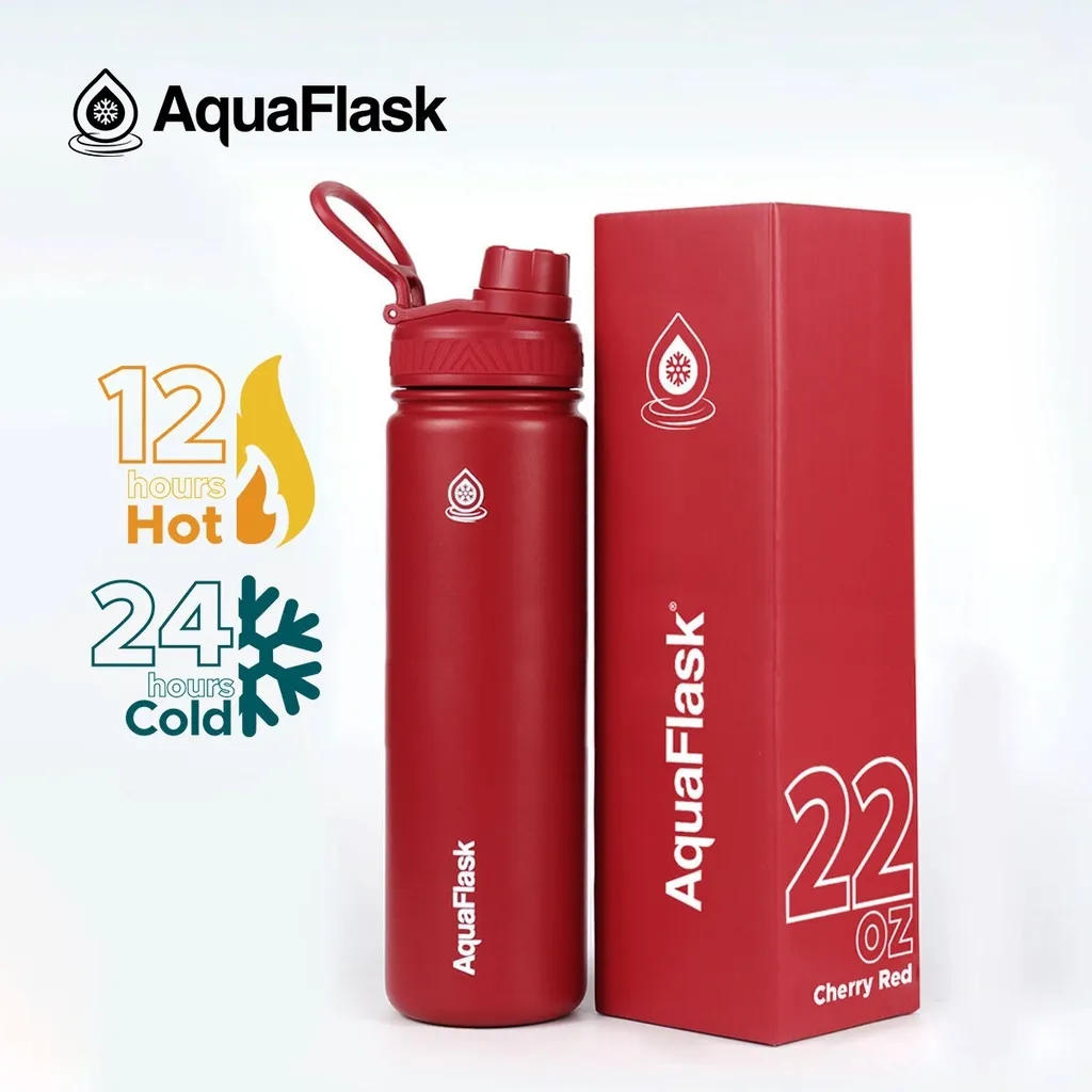 wS7G3Kww Aquaflask 22oz Wide Mouth with Spout Lid Vacuum 