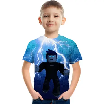 ROBLOX Cartoon Anime Clothes Summer Round Neck Short-sleeved