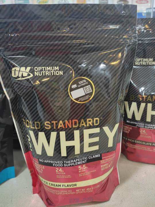 On Optimum Nutrition Gold Standard 100 Whey Vanilla Ice Cream 1 Lbs 454 G Exp 082024 1576