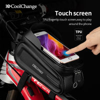 CoolChange Bike Bag Front Top Tube Bicycle Bag Frame Waterproof 6.5in Touch Screen Phone Case Bag MTB Cycling Bike Accessories