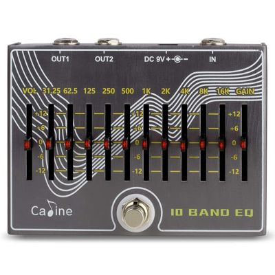 CALINE CP-81 10 Band กีตาร์โปร่ง EQ Pedal True Bypass ออกแบบปริมาณ/Gain