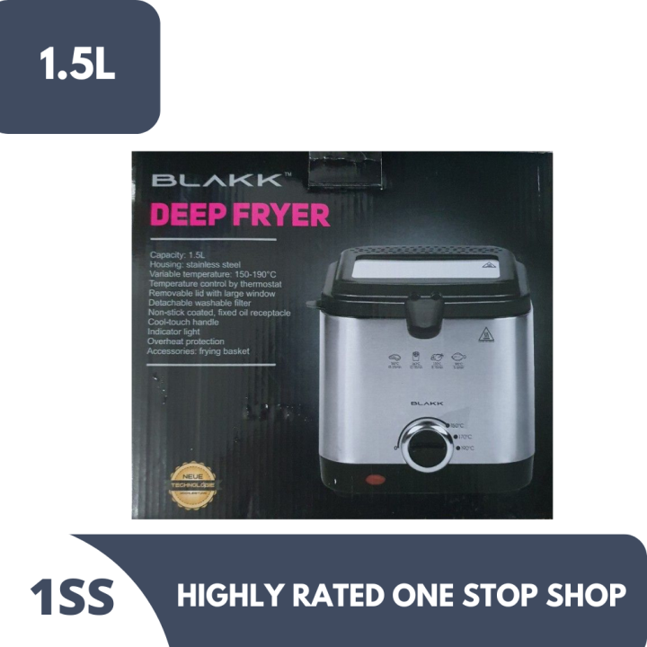 Blakk Deep Fryer 1.5L Lazada PH