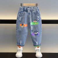 Boys Jeans 2023 New Western Style Boys Spring And Autumn Korean Style Pants Trendy Childrens Baby Handsome Casual Pants