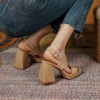 23 new an versn summer -mat retro one word h platform thick heel s womens high-heeled shoes -GGX23722☸