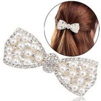 [hot]▦  Delysia King Bow Hair Accessories High-grade Temperament Inlay Horsetail Clip