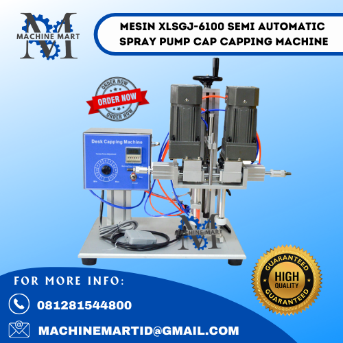 Mesin Tutup Botol XLSGJ-6100 Semi Automatic Spray Pump Cap Capping