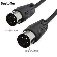 1M/1.5M/3M DIN 4Pin Male to Male Car Audio and Video MIDI Medical Extension Data Cable