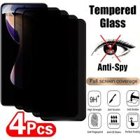 Full Cover Anti Spy Tempered Glass 4PCS For Xiaomi Redmi Note 11 Pro Plus 10 9 Pro 11S 10X 10S 9T 8 8T Privacy Screen Protector