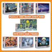 Tranh Ghép Hình 1000 Mảnh Giấy Mini Kèm Keo Dán Tranh Jigsaw Puzzle 1000