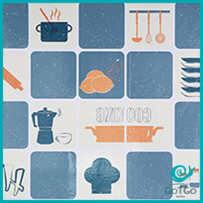 GotGo Maygo สติกเกอร์วอลเปเปอร์ กันน้ำ กันน้ำมัน สำหรับห้องครัว สามารถทำความสะอาดได้ kitchen stickers มีสินค้าพร้อมส่ง