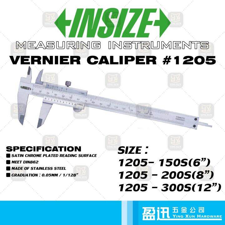 Insize Vernier Caliper 1205 150mm 200mm 300mm Lazada
