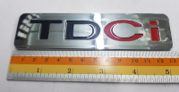 Logo TDCI ของรถ Ford Focus งานพลาสติก พร้อมกาวติด 13 cm สีเงิน