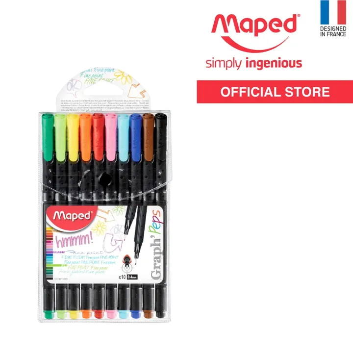 MAPED Graph Peps Writing Felt Pens 749150 (10 colors) Lazada PH