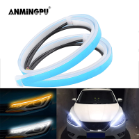 ANMINGPU 1คู่ลำดับ DRL LED S TRIP เลี้ยวแสงสีเหลืองสดใสที่มีความยืดหยุ่น Drl Led กลางวันวิ่งไฟสำหรับไฟหน้ารถ