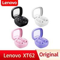 Lenovo หูฟัง V5.3บลูทูธหูฟัง TWS XT62เวลาแฝงต่ำโทรแบบ HD แบบพกพาขนาดเล็กหูฟัง HiFi โหมดเกมสเตอริโอ