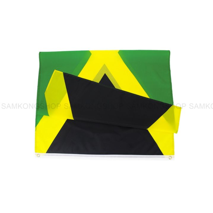 ธงชาติจาไมกา-ธงผ้า-ทนแดด-ทนฝน-มองเห็นสองด้าน-ขนาด-150x90cm-flag-of-jamaica-ธงจาไมกา-จาไมก้า-ธงจาไมก้า-จาเมกา