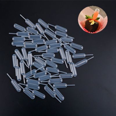 100pcs Plastic Squeeze 4ml Transfer Dropper Disposable Pipettes For Cupcake Disposable Plastic Straws Cake Jam Straws