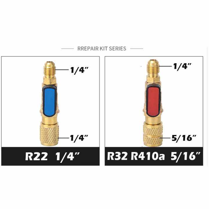 วาล์ว-ปิด-เปิด-ชาร์ทน้ำยาแอร์-ป้องกันน้ำยากระเด็น-r22-เกลียว-1-4-r32-เกลียว-5-16-shut-off-valve