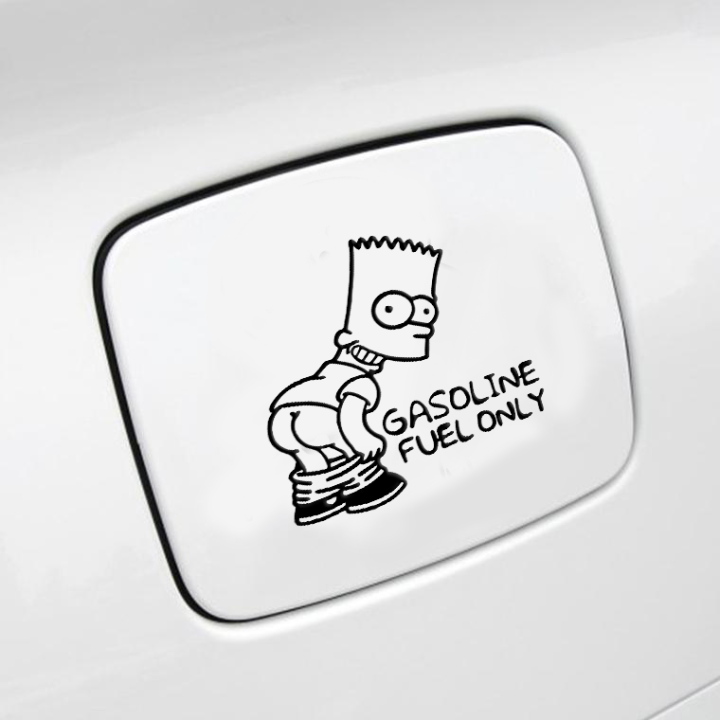 Car Gas tank cover sticker decal BART SIMPSON Lazada PH