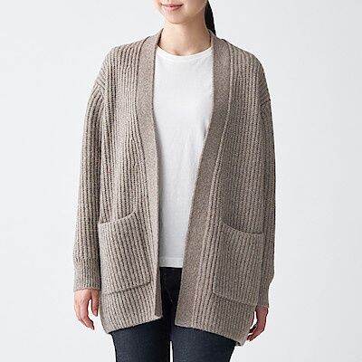 เสื้อคลุมไหมพรม-เสื้อคาร์ดิแกน-muji-yak-blend-wool-wide-cardigan-12284477985