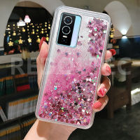 เคสสำหรับ VIVO Y76 5G,เคสซิลิโคน TPU นิ่มใสแวววาวทรายไหลกลิตเตอร์เคสสำหรับ VIVO Y76 5G