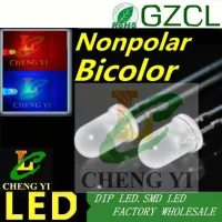 【✆New✆】 gaqiugua6 2-Pin Dip Bicolor Led Redblue Nonpolar 5Mm R1.8-2 Led แบบจุ่ม2V B3.0-3 5Vcerosh