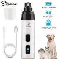 【cw】 Painless USB Charging Dog Grinders Rechargeable Clippers Quiet Electric Paws Grooming Trimmer Tools