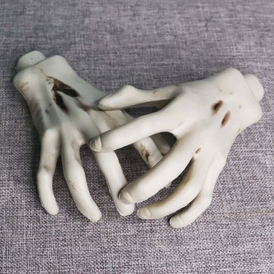 Fake Zombie Hand Prop for Halloween Creepy Realistic Plastic Skeleton Zombie Hands for Halloween Party Supplies