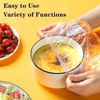 Disposable Food Cover Colorful Saran Wrap Plastic Bag Food Grade Fruit Storage Bag Elastic Fresh Keep Bag Kitchen Accessories