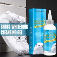 100ML White Shoes Stain Polish Cleaner Gel Sneaker Whiten Cleaning Dirt Remover Set with Brush Tape Cleansing Washing Tool