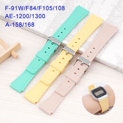Colorful Silicone 18mm for G-SHOCK F-91W/F84/F105/108 A-158/168 AE-1200/1300 Watchband Bands