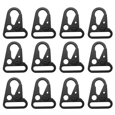 12 Pieces Enlarged Mouth Clip Clasp Olecranon Hook for Keychain Snap Hooks Outdoor Bag Black Color Fits Women or Men Use Your Outdoor Enjoy a Relaxing Trip