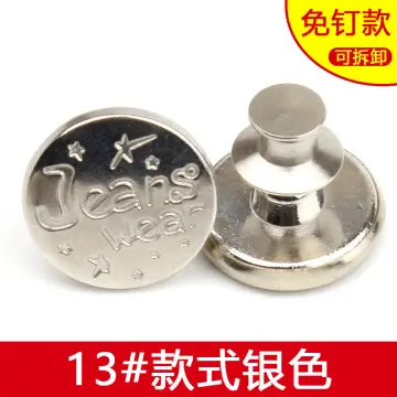 4/ 8pcs Adjustable Detachable Jeans Pin Buttons Nail Sewing-free