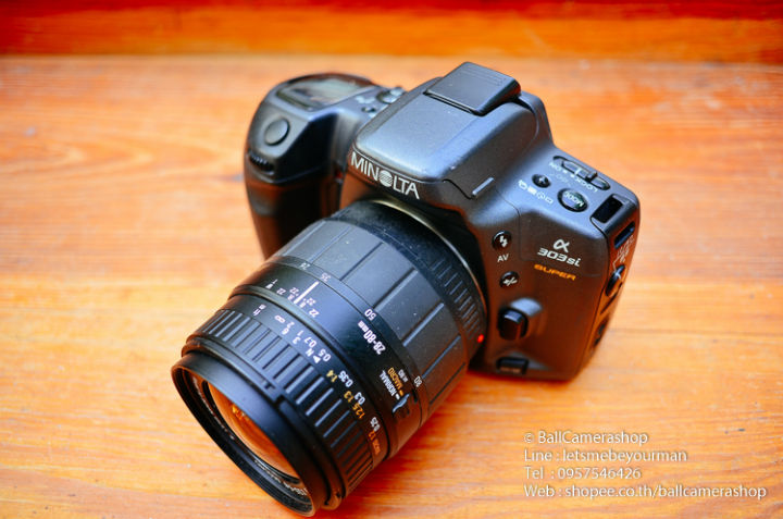 ขายกล้องฟิล์ม-minolta-a303si-serial-93712436-พร้อมเลนส์-sigma-28-80mm-macro